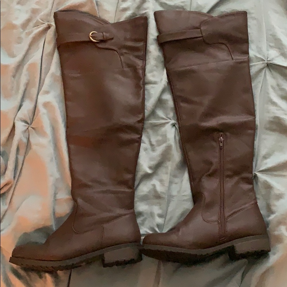 Over the Knee Brown Boots